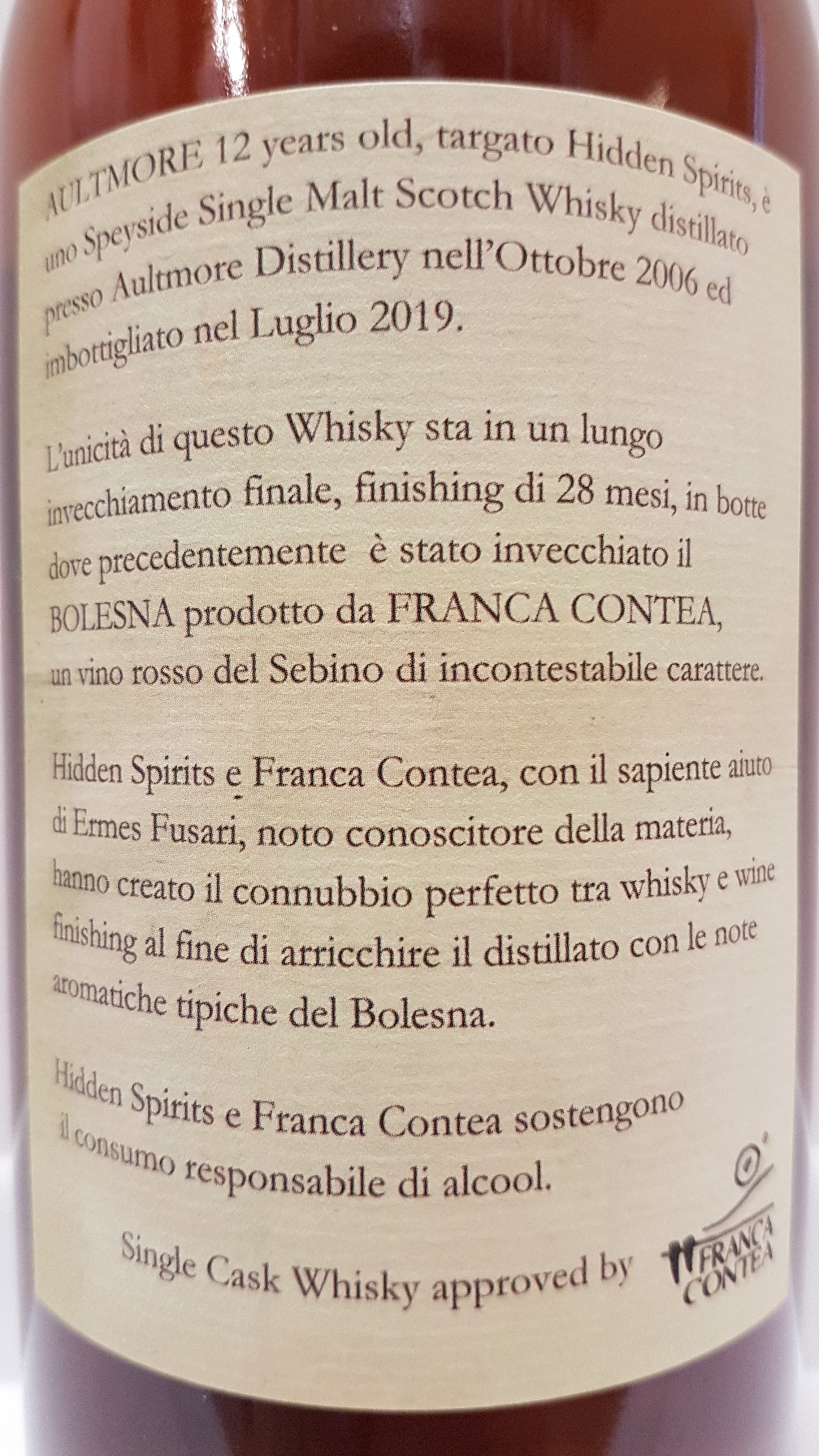 Aultmore 12y (Bolesna Wine Cask Finish) - Hidden Spirits